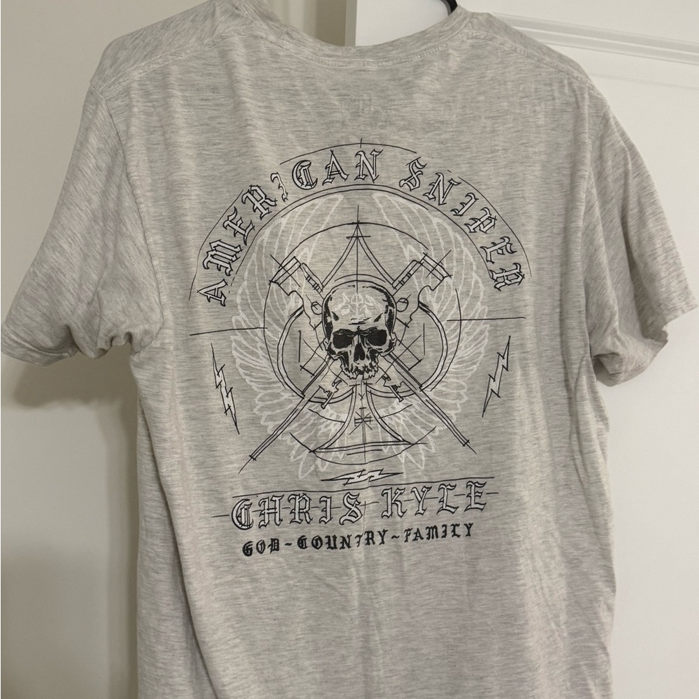 American Sniper Gray Graphic Men's Tee